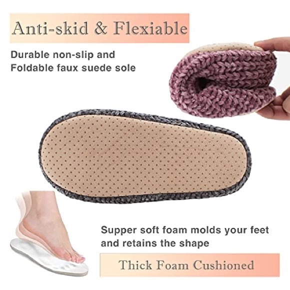 Cozylook slippers, 2 pairs, size 5-6 - Picture 4 of 5